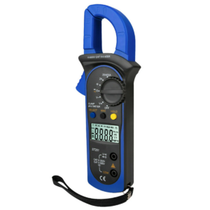 versatile digital multimeter clamp meter auto range ac/dc voltage, ohm, amp tester with lcd display